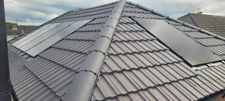 New Roof with In-Roof Solar Array — Bebington — photo 1