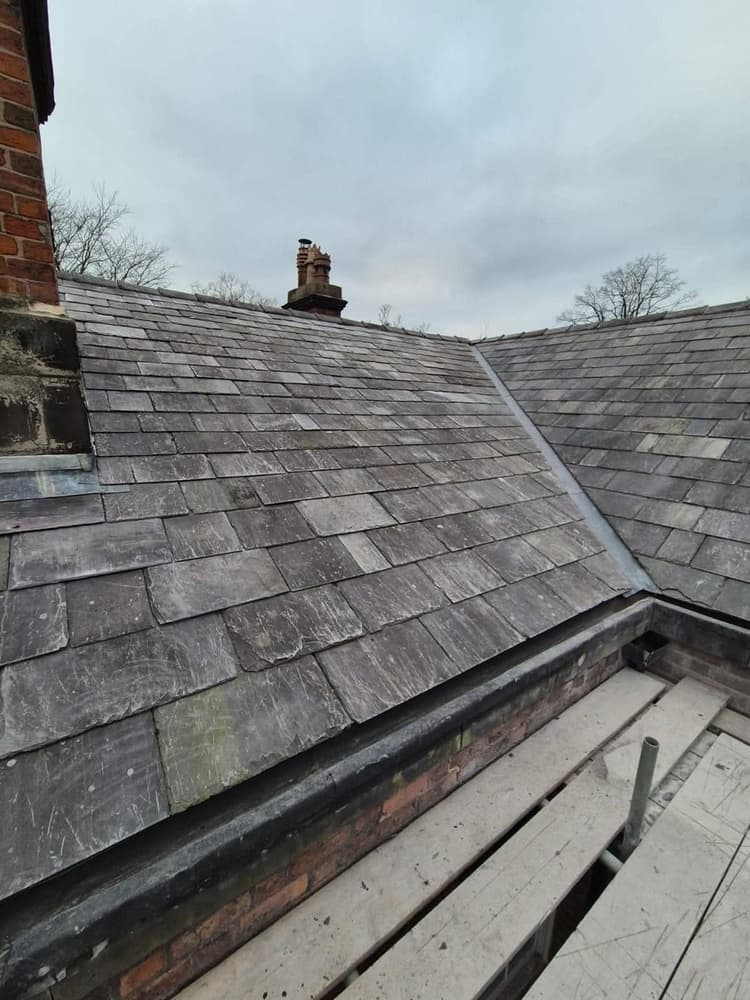 Slate Roof, Chimney Releads & Box Guttering — Oxton — photo 3